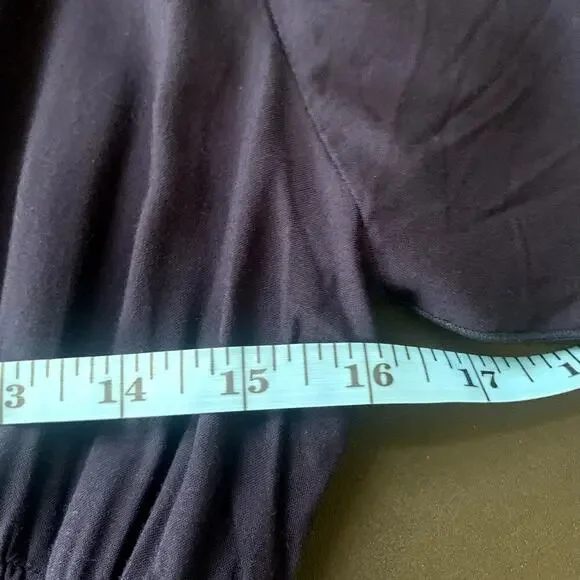 Back From Bali Blue V Neck with Embellishments Maxi Dress Short Sleeves Small - Picture 12 of 13